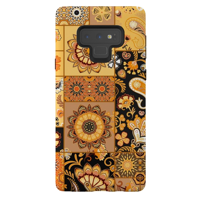 Galaxy Note 9 StrongFit Patchwork with Paisley and Mandala in Colorful by ArtsCase
