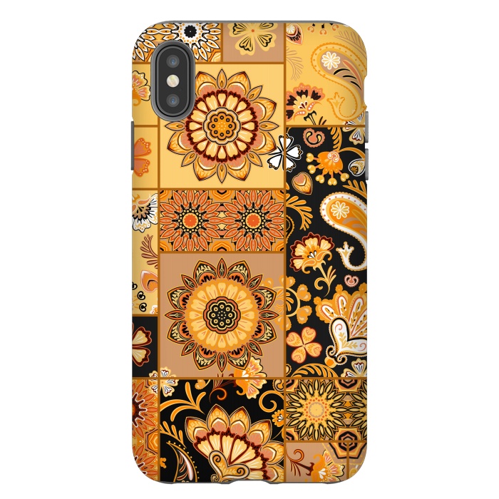iPhone Xs Max StrongFit Patchwork with Paisley and Mandala in Colorful by ArtsCase