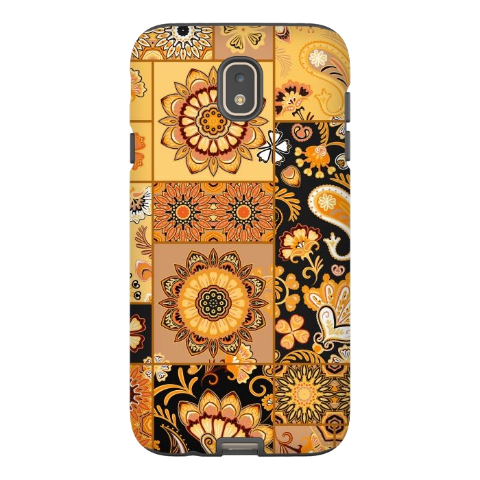 Galaxy J7 StrongFit Patchwork with Paisley and Mandala in Colorful by ArtsCase