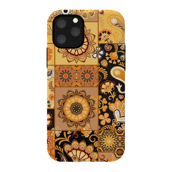 iPhone 11 Pro StrongFit Patchwork with Paisley and Mandala in Colorful by ArtsCase