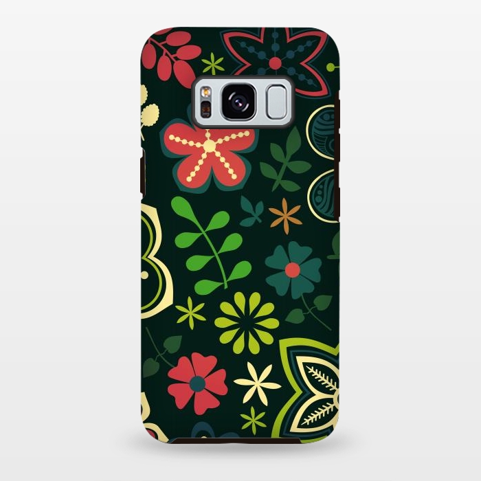 Galaxy S8 plus StrongFit Seamless Flowers and Birds by ArtsCase