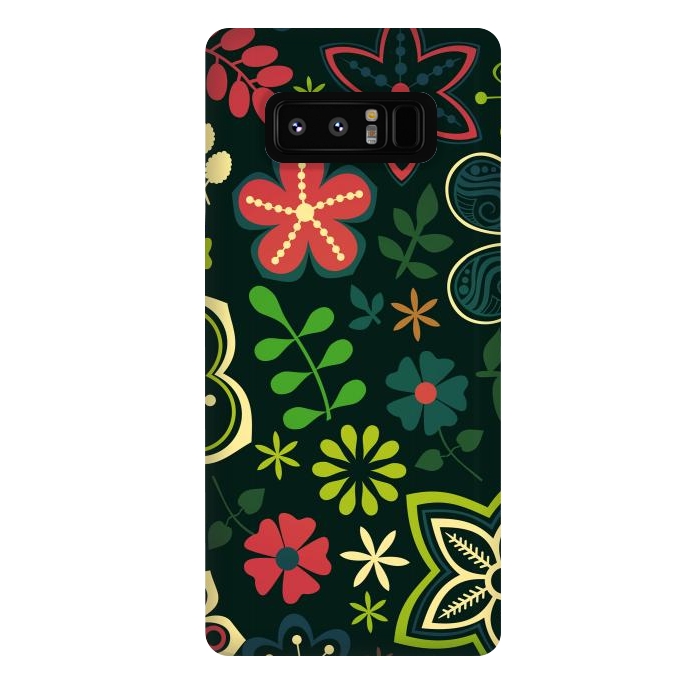 Galaxy Note 8 StrongFit Seamless Flowers and Birds by ArtsCase