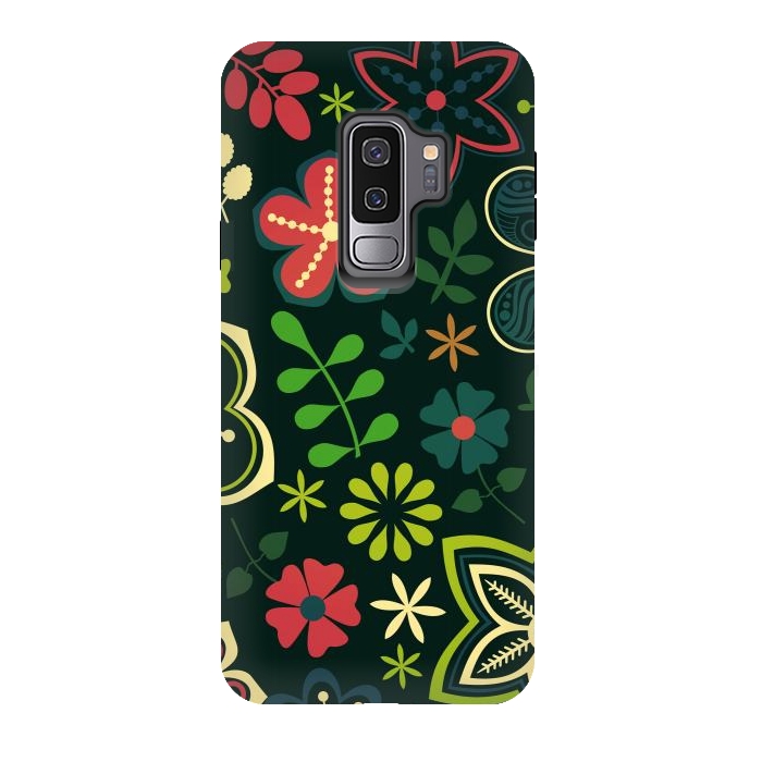 Galaxy S9 plus StrongFit Seamless Flowers and Birds by ArtsCase