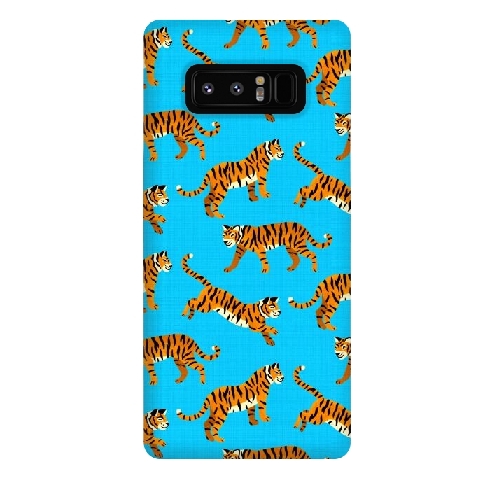 Galaxy Note 8 StrongFit Bangel Tigers - Electric Blue  by Tigatiga