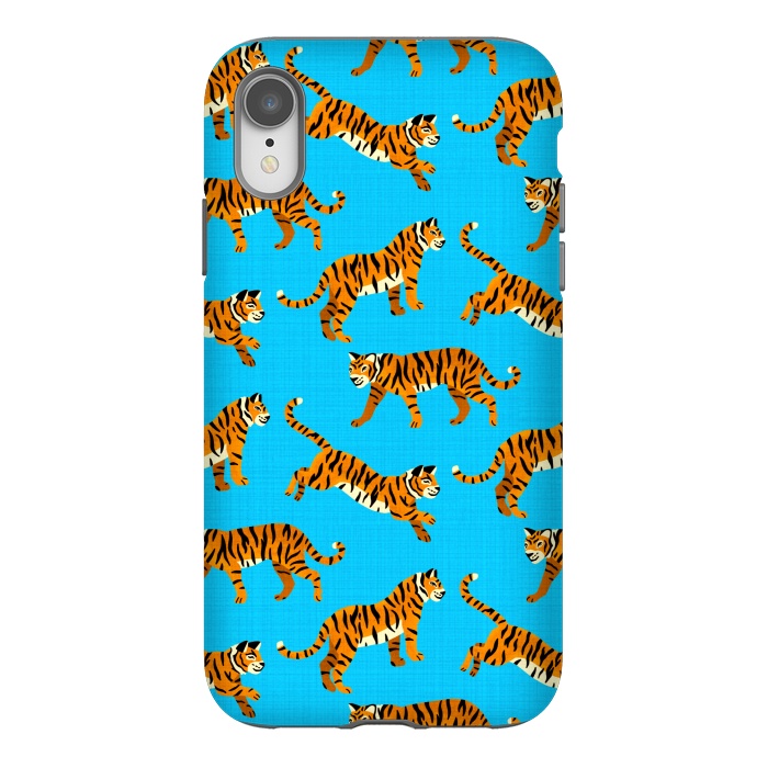 iPhone Xr StrongFit Bangel Tigers - Electric Blue  by Tigatiga