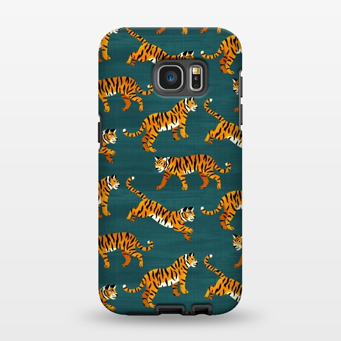 Galaxy S7 EDGE StrongFit Bangel Tigers - Navy  by Tigatiga