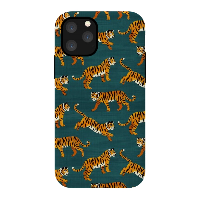 iPhone 11 Pro StrongFit Bangel Tigers - Navy  by Tigatiga