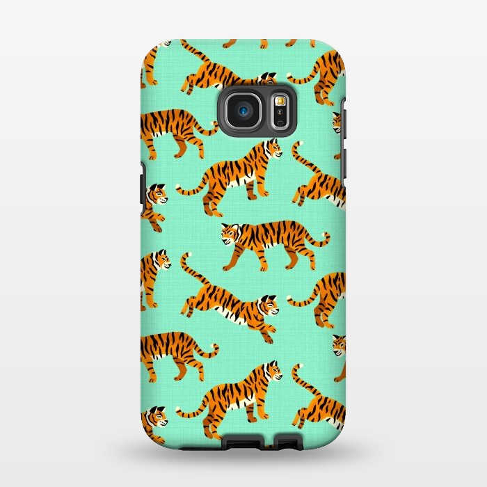 Galaxy S7 EDGE StrongFit Bangel Tigers - Mint  by Tigatiga