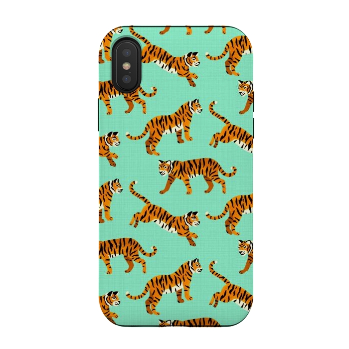 iPhone Xs / X StrongFit Bangel Tigers - Mint  by Tigatiga