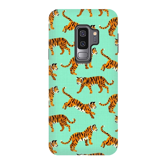 Galaxy S9 plus StrongFit Bangel Tigers - Mint  by Tigatiga