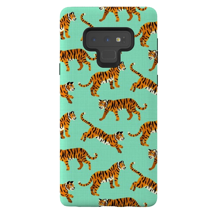 Galaxy Note 9 StrongFit Bangel Tigers - Mint  by Tigatiga