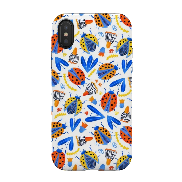 iPhone Xs / X StrongFit Fresh Ladybird Botanical  by Tigatiga
