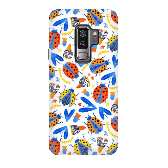 Galaxy S9 plus StrongFit Fresh Ladybird Botanical  by Tigatiga