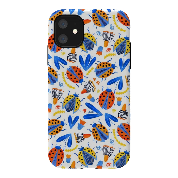 iPhone 11 StrongFit Fresh Ladybird Botanical  by Tigatiga