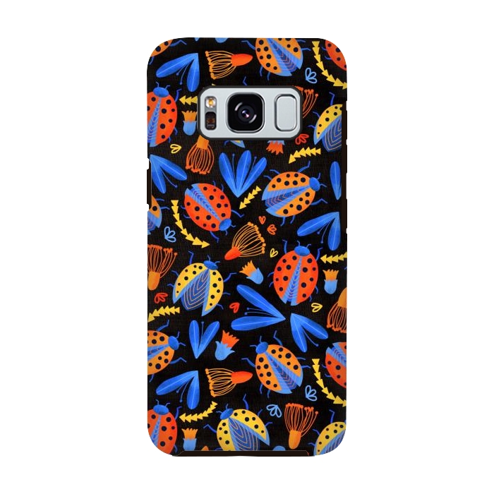 Galaxy S8 StrongFit Moody Ladybird Botanical  by Tigatiga