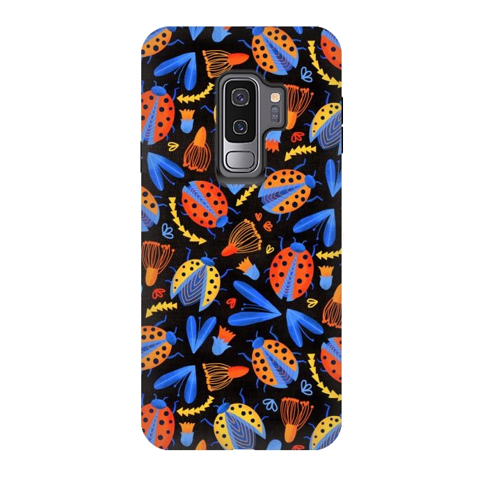 Galaxy S9 plus StrongFit Moody Ladybird Botanical  by Tigatiga