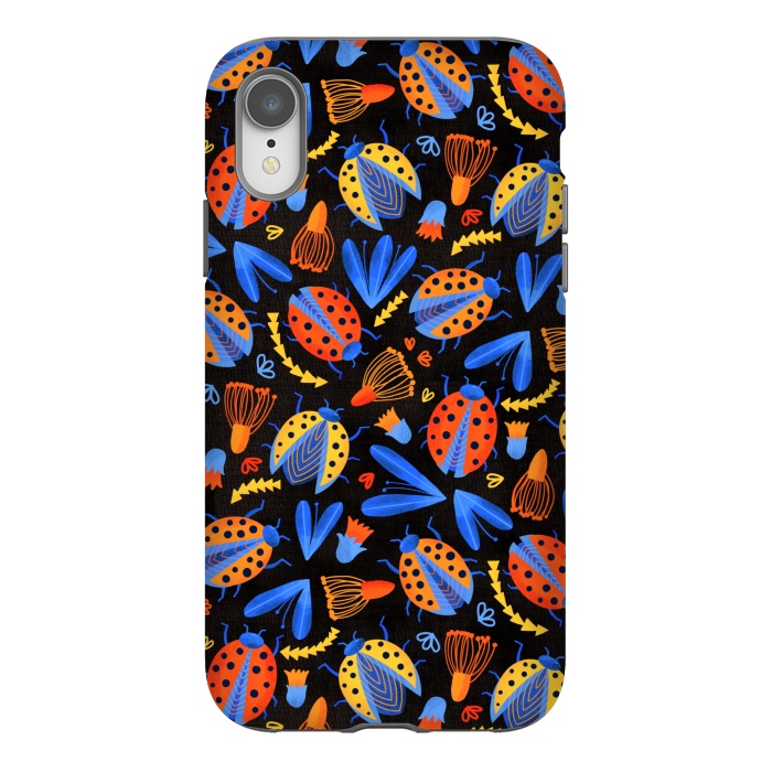 iPhone Xr StrongFit Moody Ladybird Botanical  by Tigatiga