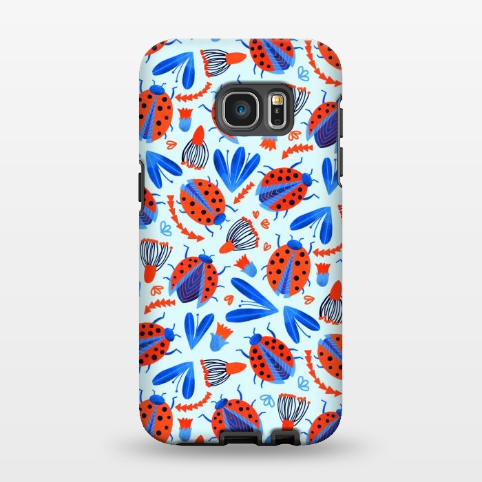 Galaxy S7 EDGE StrongFit Classic Ladybird Botanical  by Tigatiga