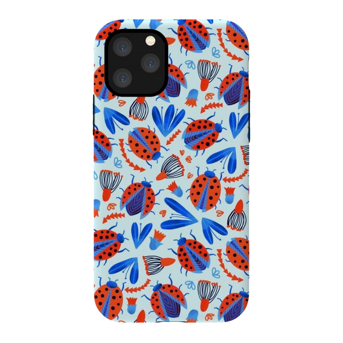 iPhone 11 Pro StrongFit Classic Ladybird Botanical  by Tigatiga
