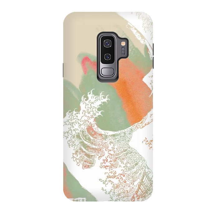 Galaxy S9 plus StrongFit Calm into Great Wave Paint  I by ''CVogiatzi.