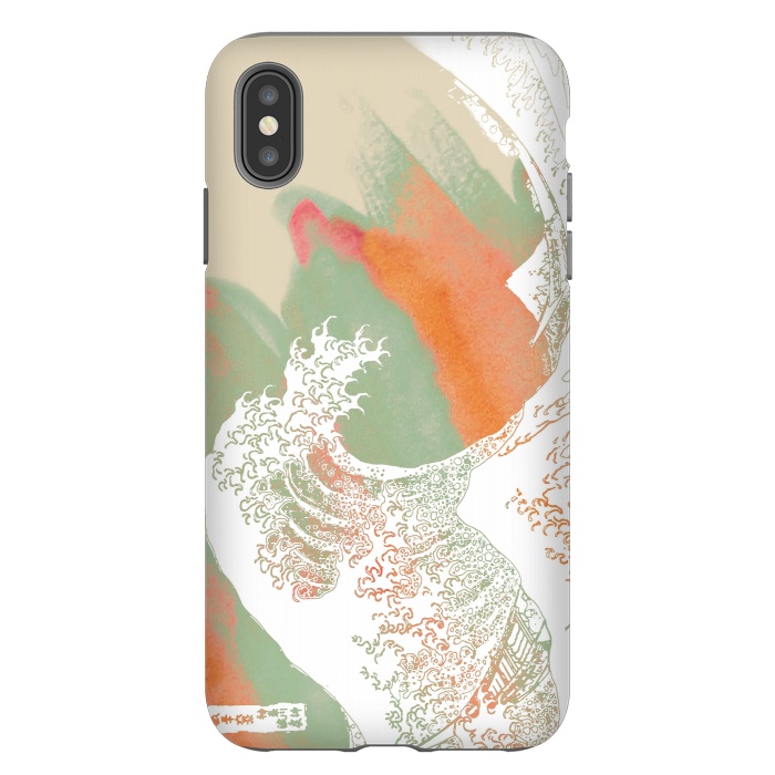 iPhone Xs Max StrongFit Calm into Great Wave Paint  I by ''CVogiatzi.