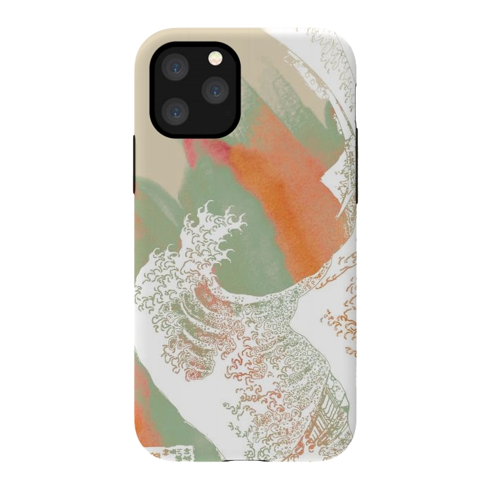 iPhone 11 Pro StrongFit Calm into Great Wave Paint  I by ''CVogiatzi.
