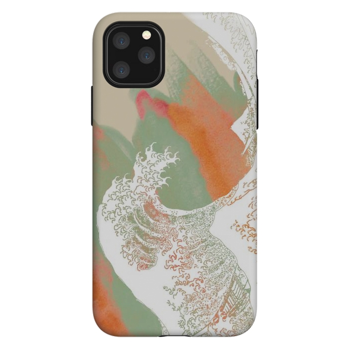 iPhone 11 Pro Max StrongFit Calm into Great Wave Paint  I by ''CVogiatzi.