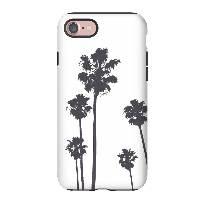 iPhone 7 StrongFit Palms & Sunset-Minimal B&W by ''CVogiatzi.