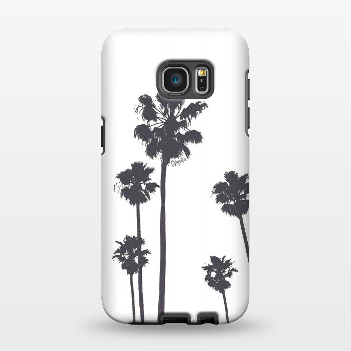 Galaxy S7 EDGE StrongFit Palms & Sunset-Minimal B&W by ''CVogiatzi.