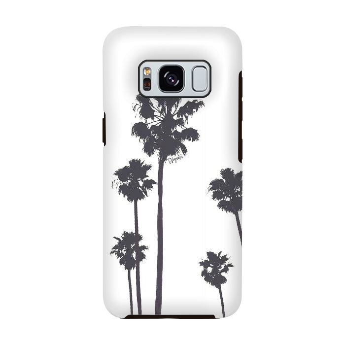 Galaxy S8 StrongFit Palms & Sunset-Minimal B&W by ''CVogiatzi.