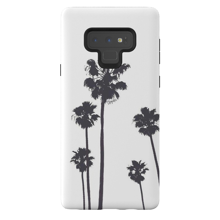 Galaxy Note 9 StrongFit Palms & Sunset-Minimal B&W by ''CVogiatzi.