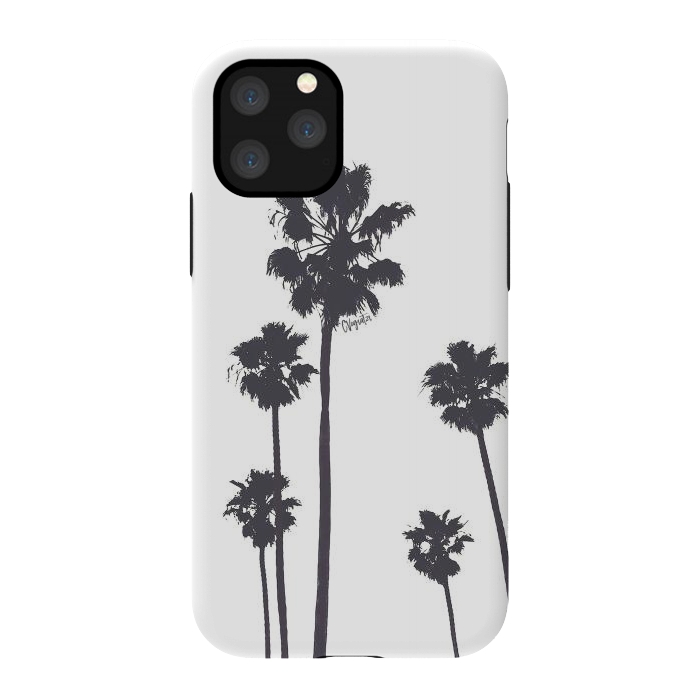iPhone 11 Pro StrongFit Palms & Sunset-Minimal B&W by ''CVogiatzi.