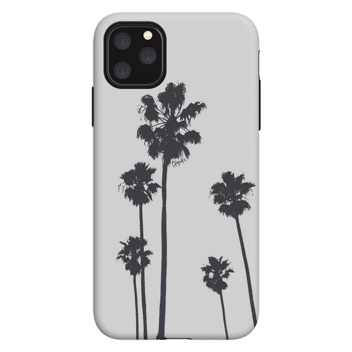 iPhone 11 Pro Max StrongFit Palms & Sunset-Minimal B&W by ''CVogiatzi.