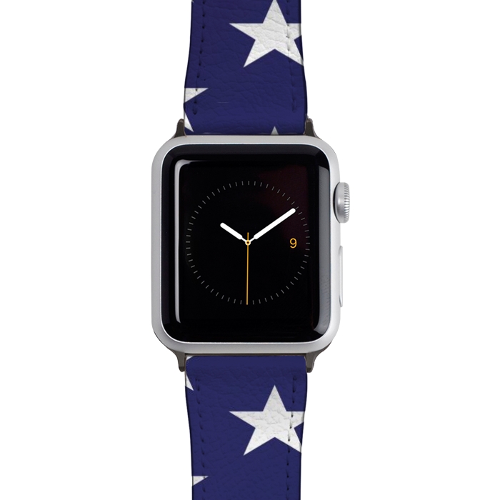 Watch 42mm / 44mm Strap PU leather usa flag by haroulita