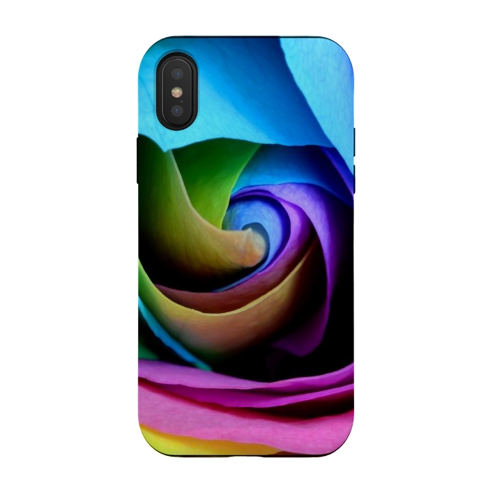 iPhone Xs / X StrongFit colorful rose by haroulita