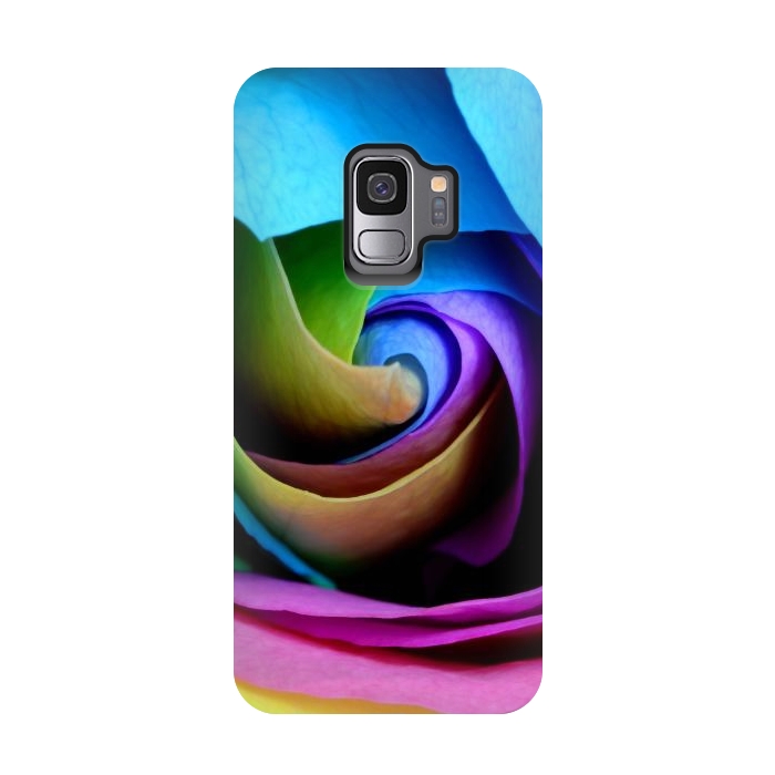 Galaxy S9 StrongFit colorful rose by haroulita