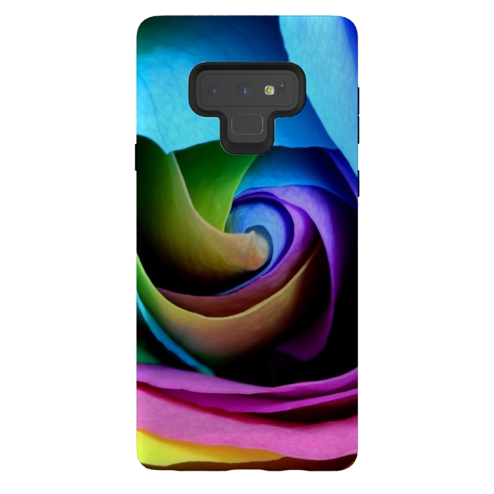 Galaxy Note 9 StrongFit colorful rose by haroulita