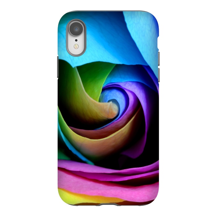iPhone Xr StrongFit colorful rose by haroulita