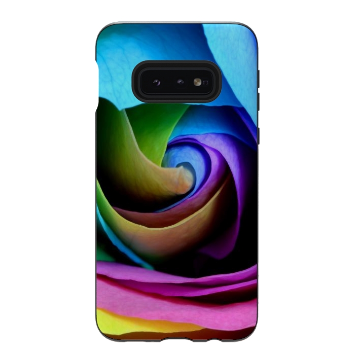 Galaxy S10e StrongFit colorful rose by haroulita