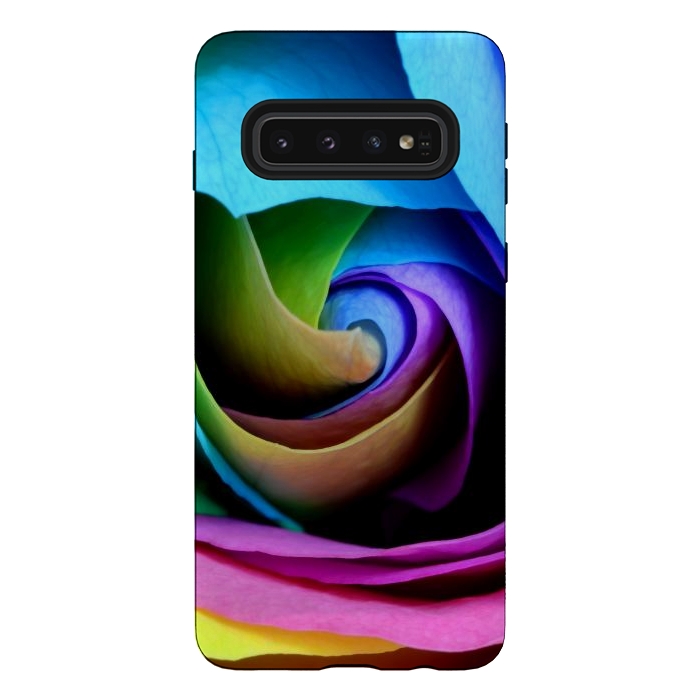 Galaxy S10 StrongFit colorful rose by haroulita