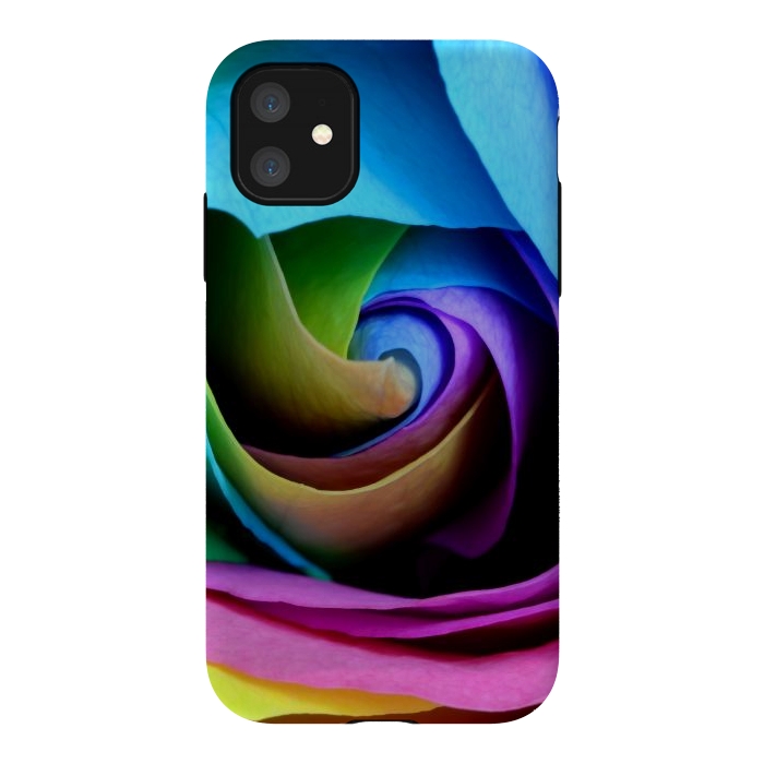 iPhone 11 StrongFit colorful rose by haroulita