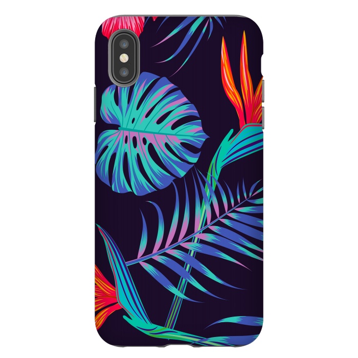iPhone Xs Max StrongFit exotic leaves c by haroulita