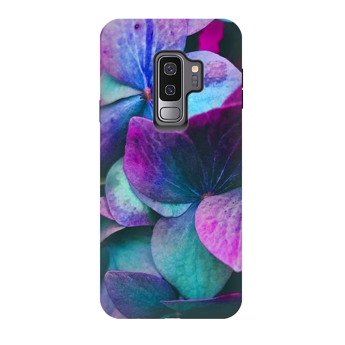 Galaxy S9 plus StrongFit purple hydrangea by haroulita