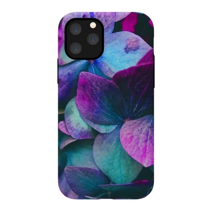 iPhone 11 Pro StrongFit purple hydrangea by haroulita
