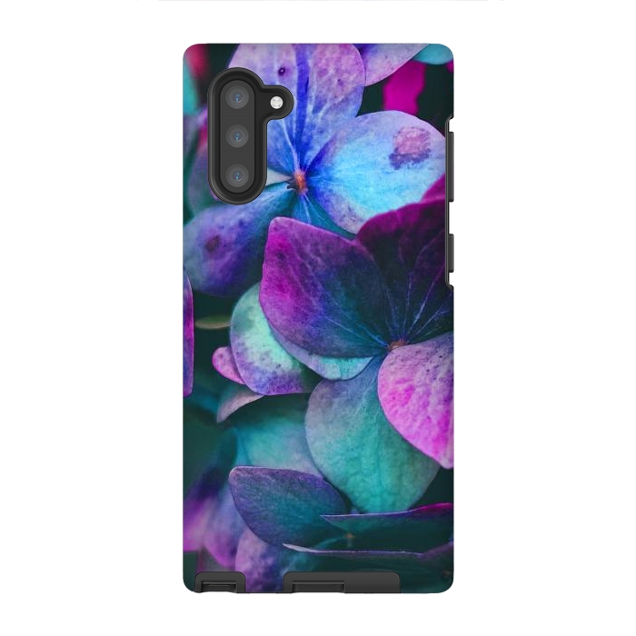 Galaxy Note 10 StrongFit purple hydrangea by haroulita