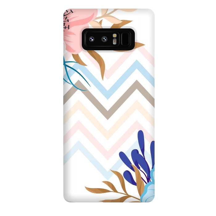 Galaxy Note 8 StrongFit chevron flowers by haroulita