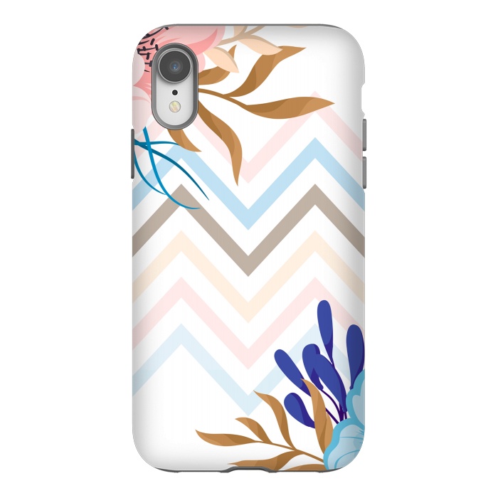 iPhone Xr StrongFit chevron flowers by haroulita