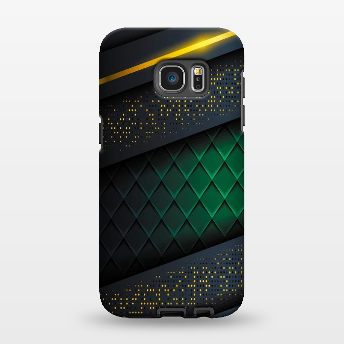 Galaxy S7 EDGE StrongFit black green geometrical by haroulita