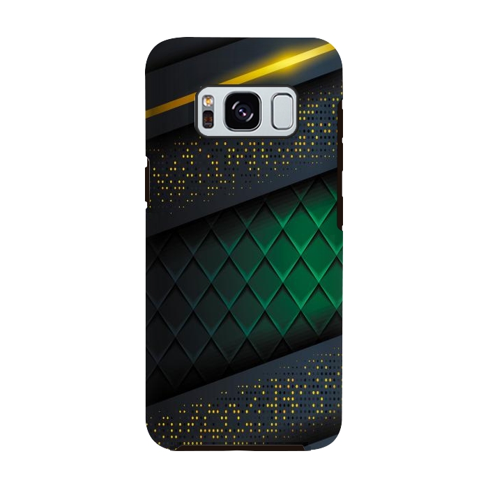 Galaxy S8 StrongFit black green geometrical by haroulita