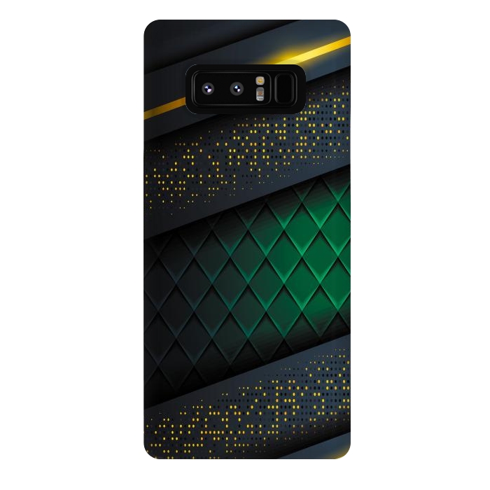 Galaxy Note 8 StrongFit black green geometrical by haroulita